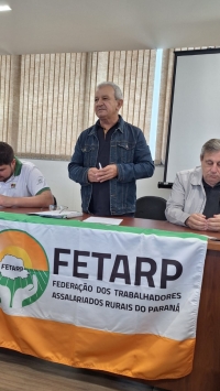 Ilustração em miniatura da áudio Presidente reeleito da FETARP destaca principais desafios para os próximos quatro anos 