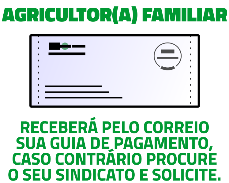 Receberá pelo correio sua guia de pagamento, caso contrário procure o seu sindicato e solicite.