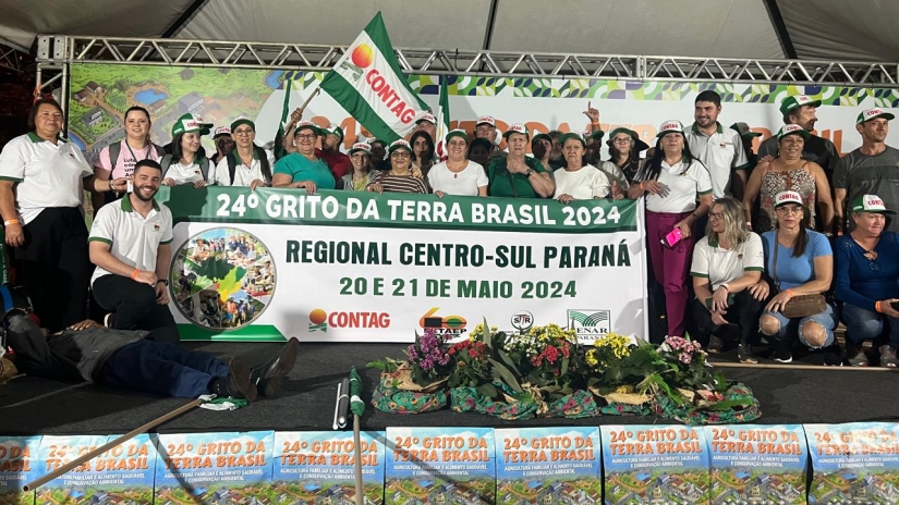 500 agricultores(as) familiares do Paraná seguem rumo ao 24º Grito da Terra Brasil
