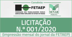 Ilustração em miniatura da página Licitação n.º 001/2020 - Convênio SENAR/FETAEP